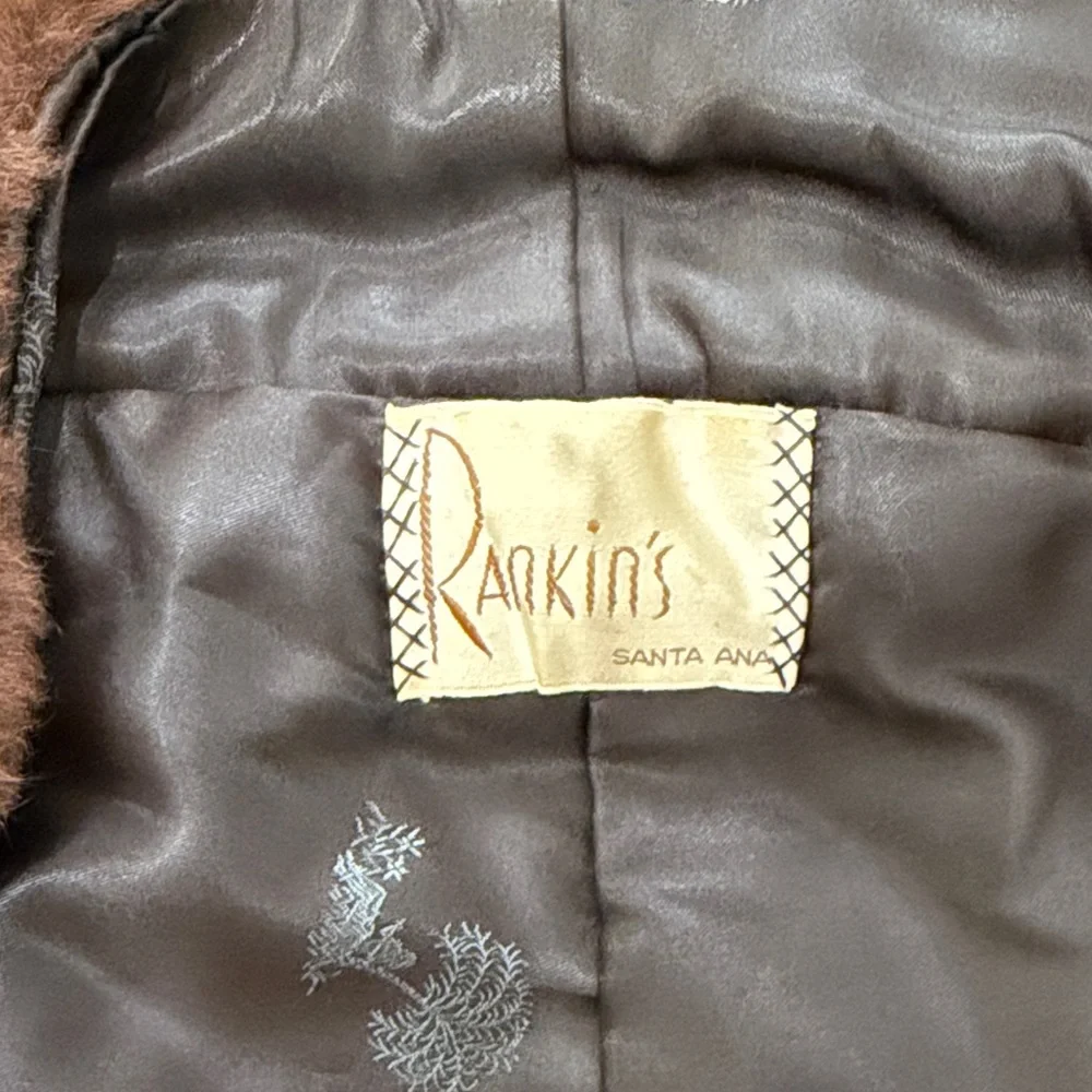 Vintage Brown Fur Wrap Shawl Rankin Santa Ana - Picture 8 of 11